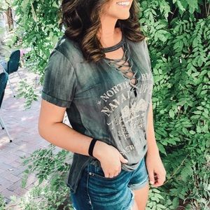 Altar’d State lace up t shirt